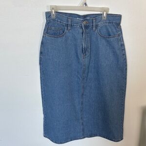 Old Navy Blue Denim Pencil Skirt